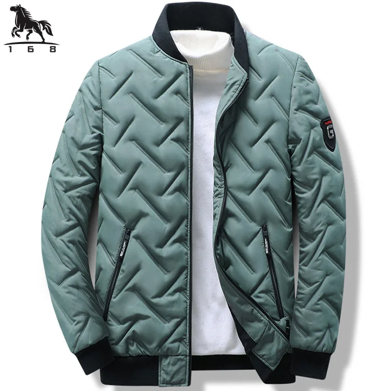 Men\'s Jacket v-neck mens Jackets Winter New down jacket Warm Jackets men business leisure coat youth stripe coats L-4XL 5XL 520