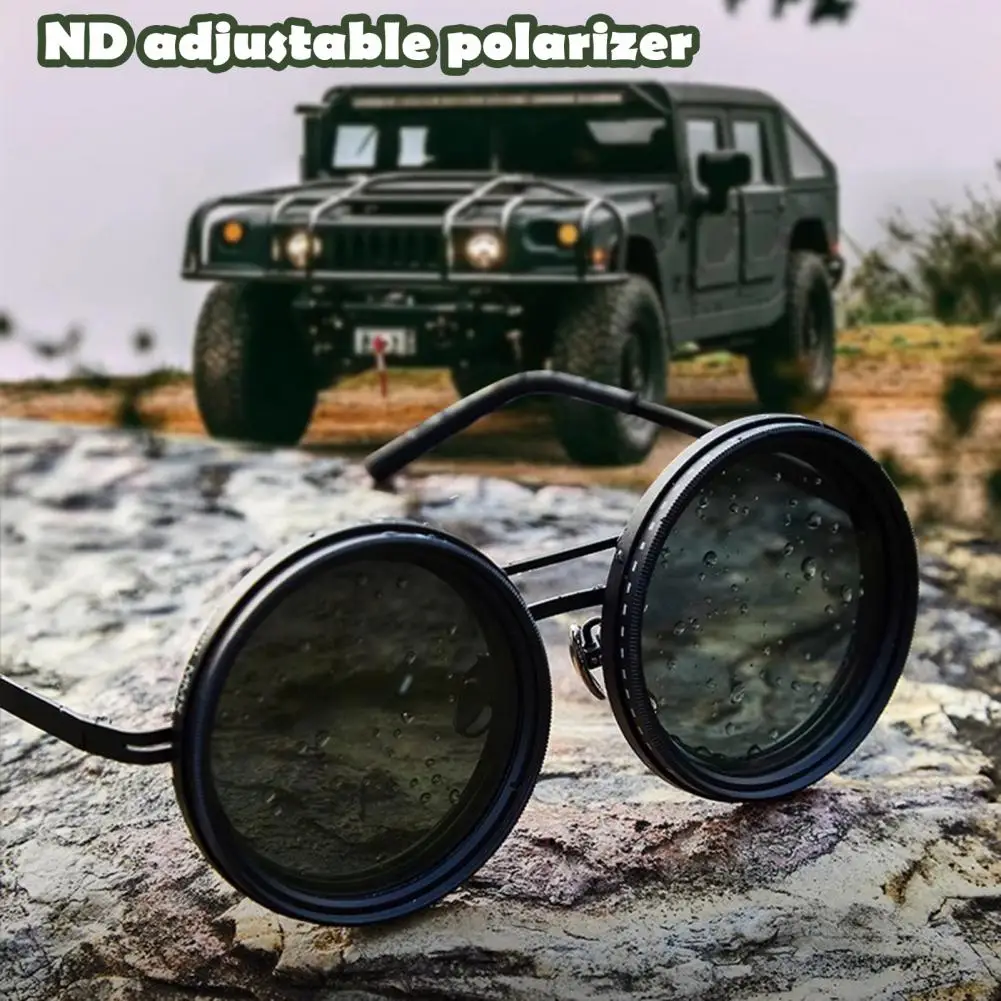 Adjustable Sunglasses Rounded Polarized Glasses With ND Filter Lenses Handcrafted Retro Glasses Unisex For Outdoor Adventures