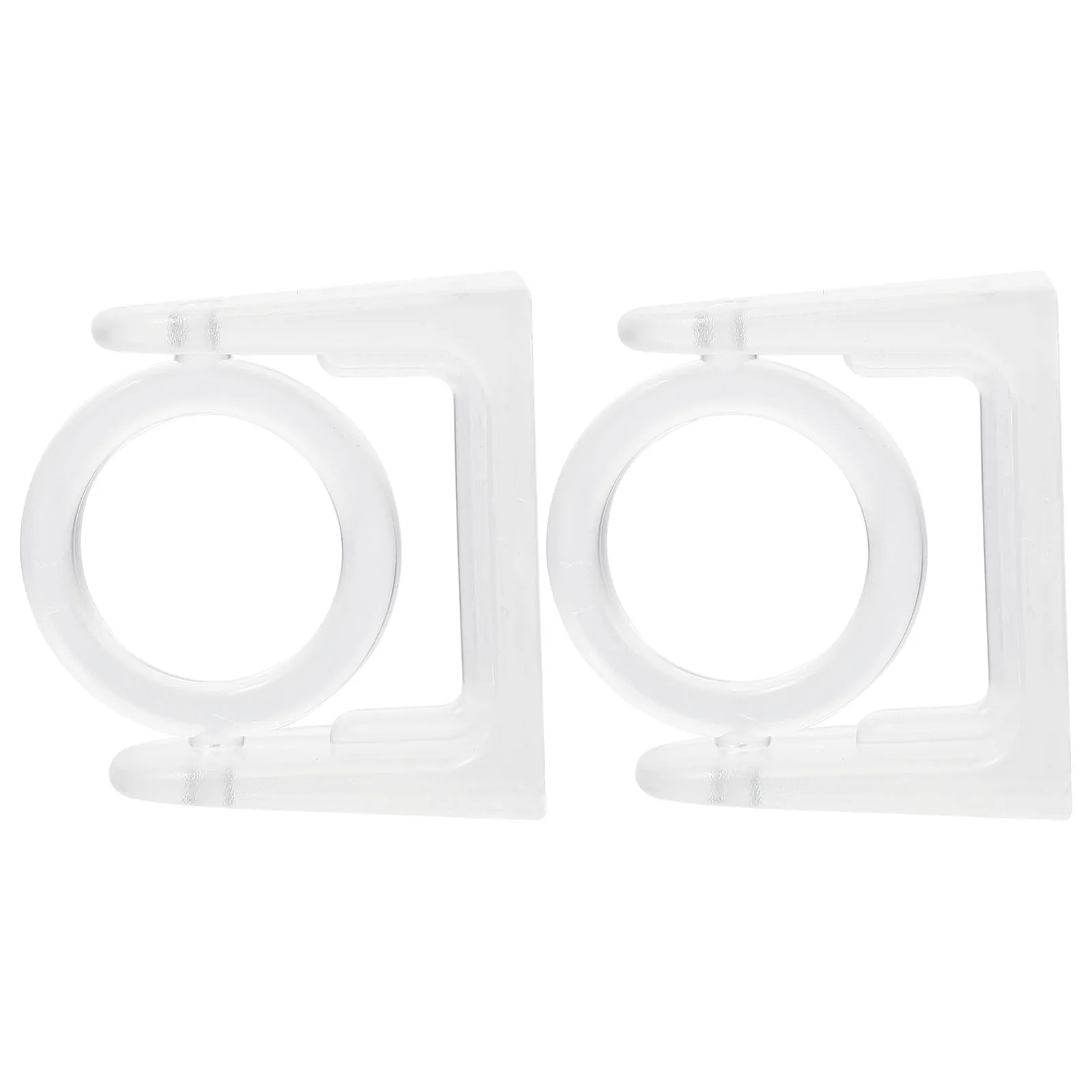 

2Pcs Curtain Rod Holders Rotating ABS No Drill Telescopic Brackets Nail Free Hooks for Bathroom Bedroom Shower Curtain