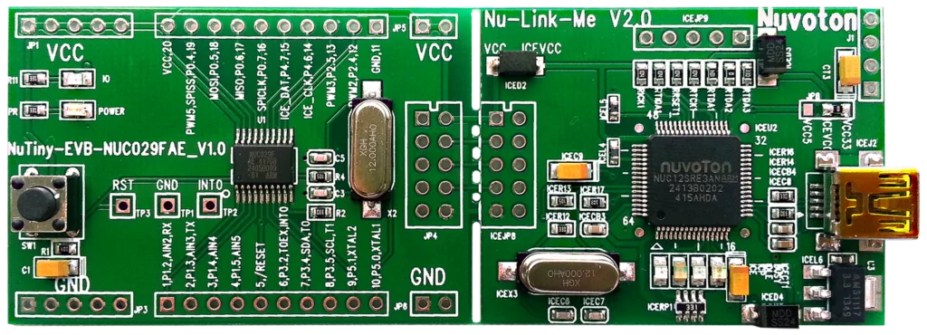 nuvoton new tang architecture M SCM NuTiny-SDK-NUC029FAE development board