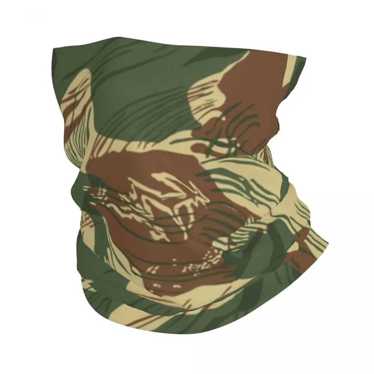 Rhodesian Brush Stroke Camouflage Bandana Neck Cover Printed Wrap Scarf Warm FaceMask Running For Men Women Adult Breathable