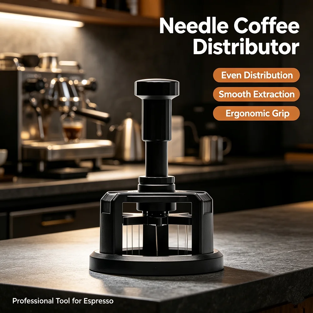 Agitador magnético giratorio para espresso, distribuidor de café con aguja, 51 mm, 54 mm, 58 mm, herramienta WDT, accesorio para preparar café en casa o en el bar.