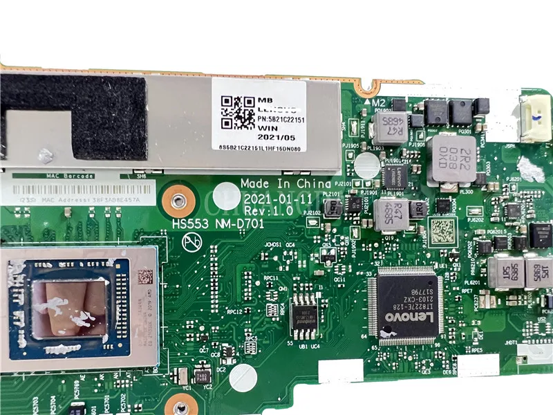 Imagem -02 - Placa-mãe do Portátil para Lenovo Ideapad 515alc05 Nm-d701 Cpu R55500u Amd Ram: 8g Ddr4 100 Totalmente Testado