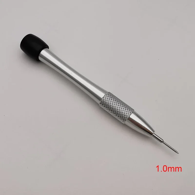Destornillador con mango de aluminio grande, tipo ranura, cuchillas de acero inoxidable, herramientas de destornillador de relojero de precisión de 0,5-2,5mm