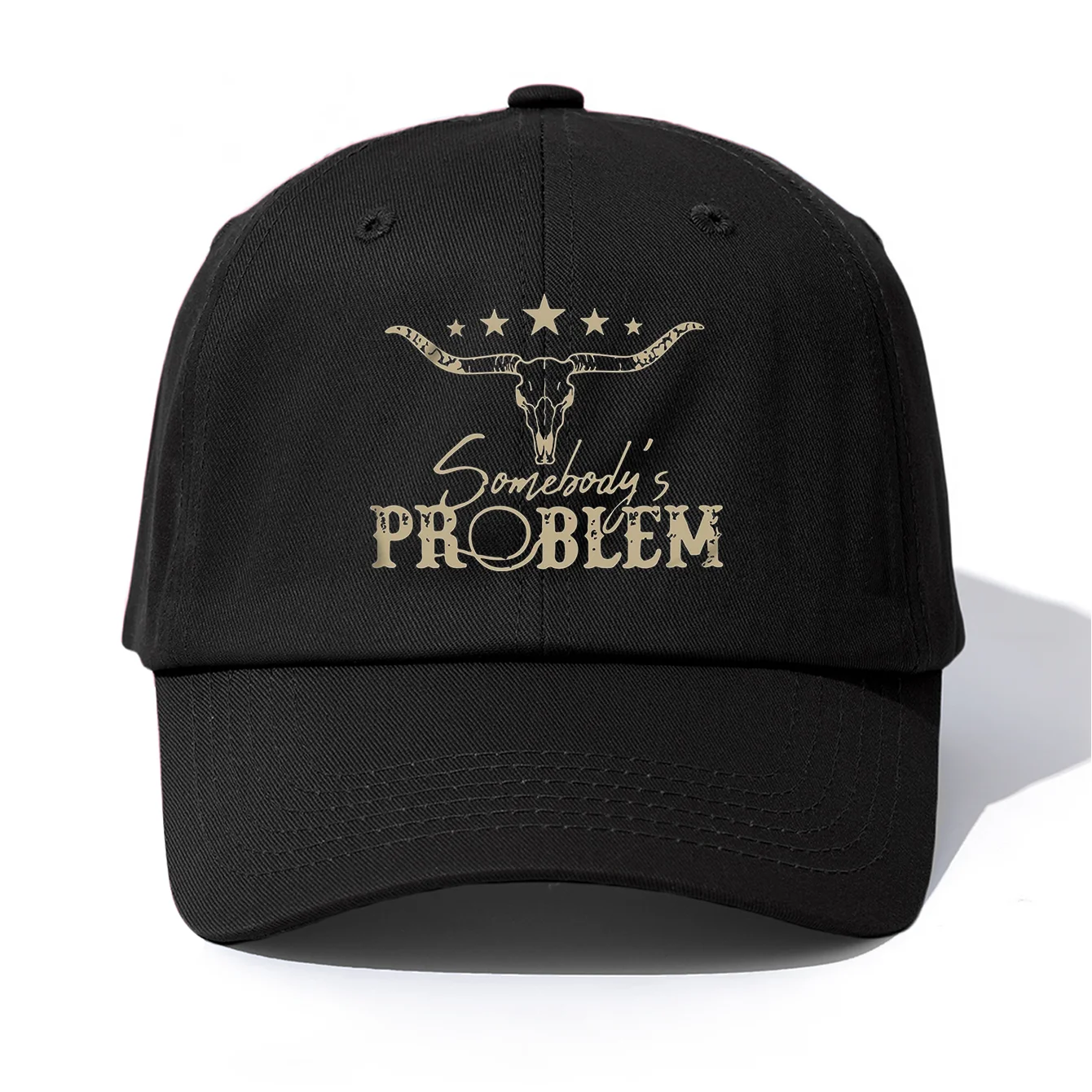 1pc SOMEBODY'S PROBLEM Print  Baseball Cap for Adults,  Minimalist Retro Style Casual Soft Adjustable Dad Hat, Perfect As Gift
