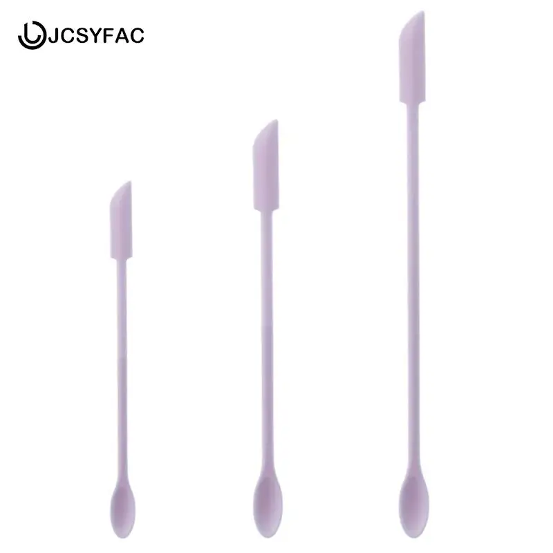 1/3PCS Double-Headed Scraper Mini Silicone Small Tip Spatula Cosmetics Heat-Resistant Safe Spatula Foundation Makeup Tools