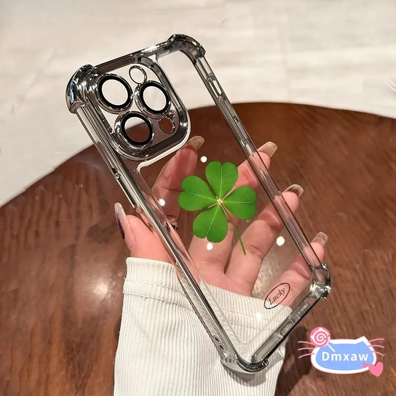 ل Vivo X200S X200U X200 Pro Mini X100 X100S Pro X90 X80 Pro X70 جراب هاتف بسيط حسن الحظ أربع أوراق البرسيم ابتسامة غطاء ناعم #4