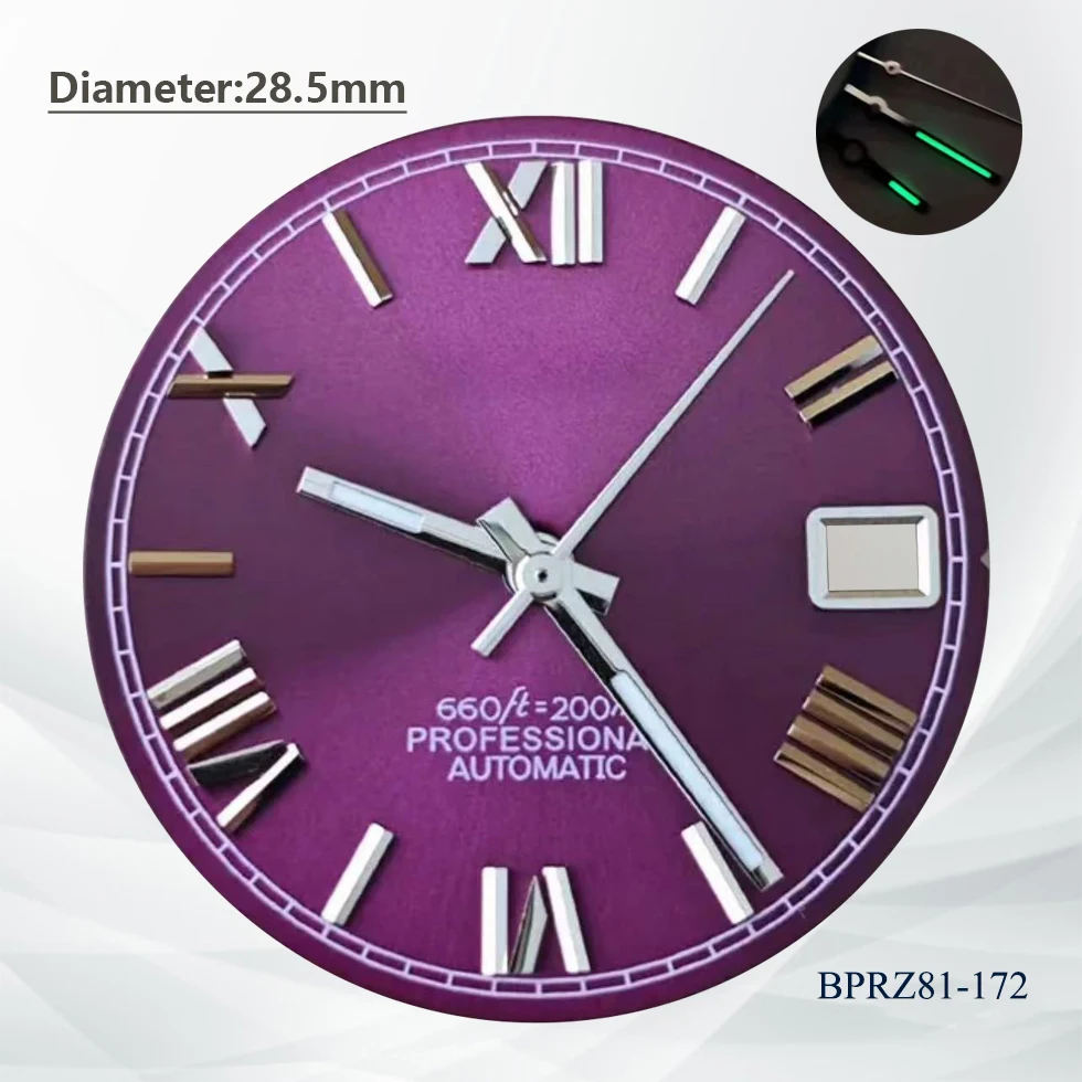 s logo dial 28.5mm NH35 Watch S LOGO dial S dial nh35 Rome numerals dial Suitable for NH35 movement watch accessories view 2