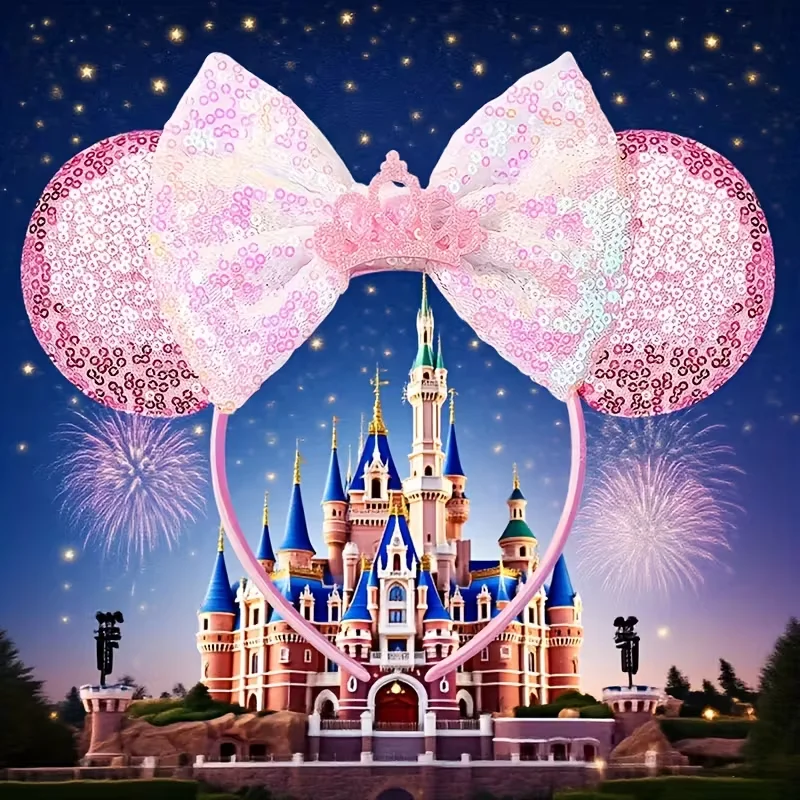 

Элегантный и милый праздничный аксессуар Минни Маус с бантиком на голову и ушах, тематическое мероприятие