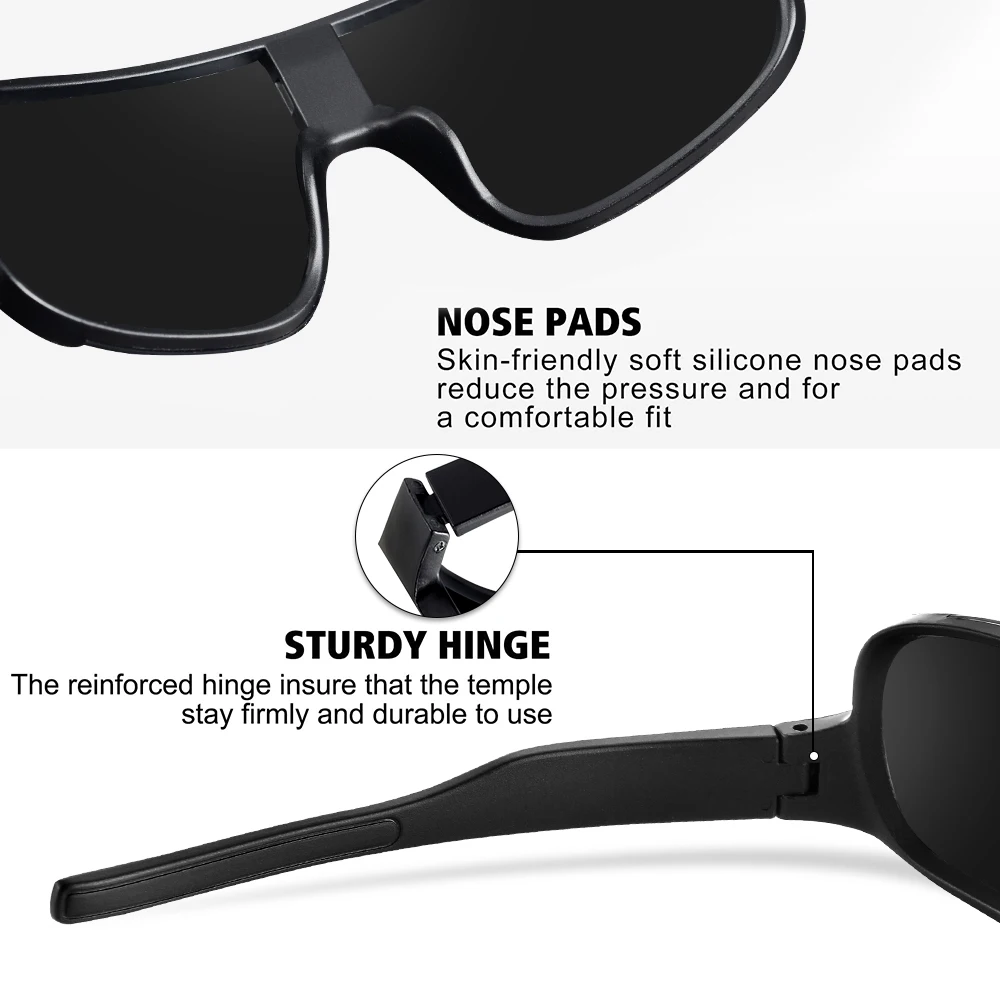 CRIXALIS Oversized Mirror Sunglasses Men Women Outdoor Hiking Sun Glasses Trendy Skiing Sports Goggle Shades Male UV Protection