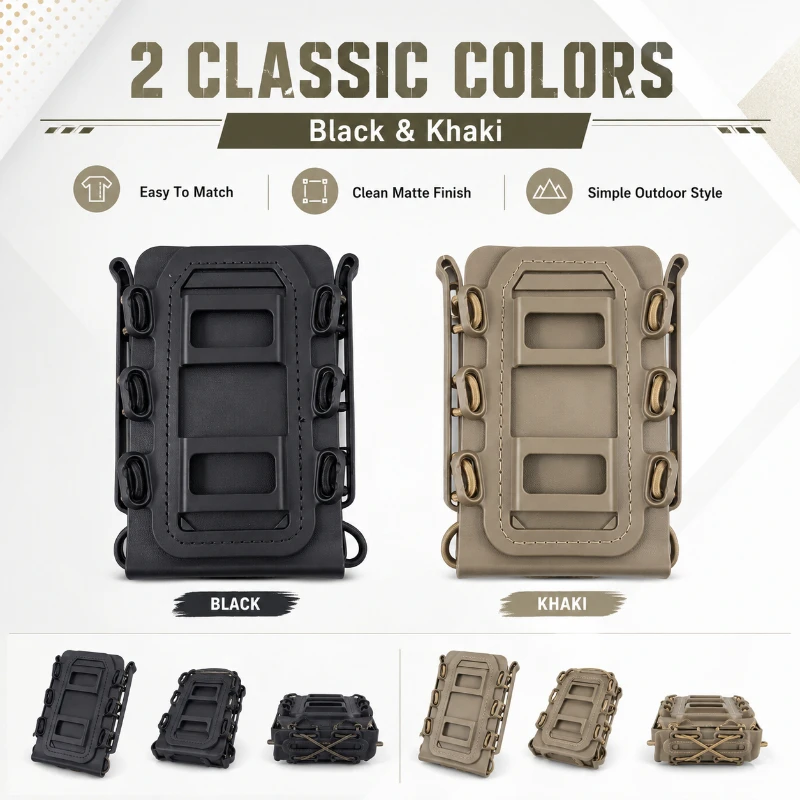 Durable Elastic Soft Shell Accessory Holder Webbing Attachment Pouch for Quick Storing 5.56 7.62 Specification Outdoor Items