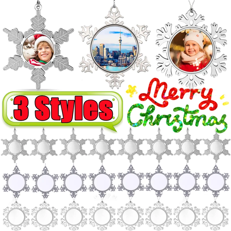 

3-стильная персонализированная подвеска в виде снежинки, рождественская зимняя тема, металлическая подвеска для дома, рождественской вечеринки, сделай сам, ремесленные украшения