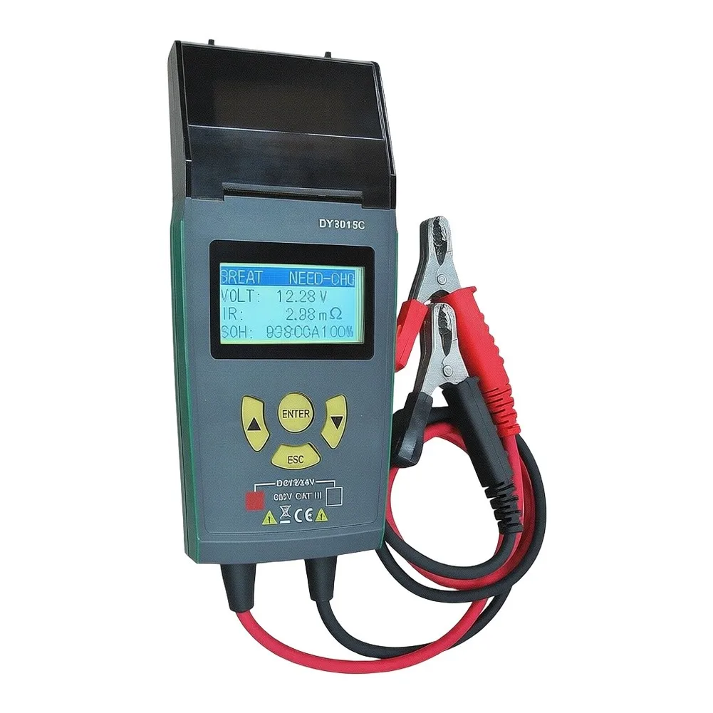 DY3015C For Battery Condition Tester for Vehicles with Multi Chemistry Support Gel Flooded Deep Cycle and Print