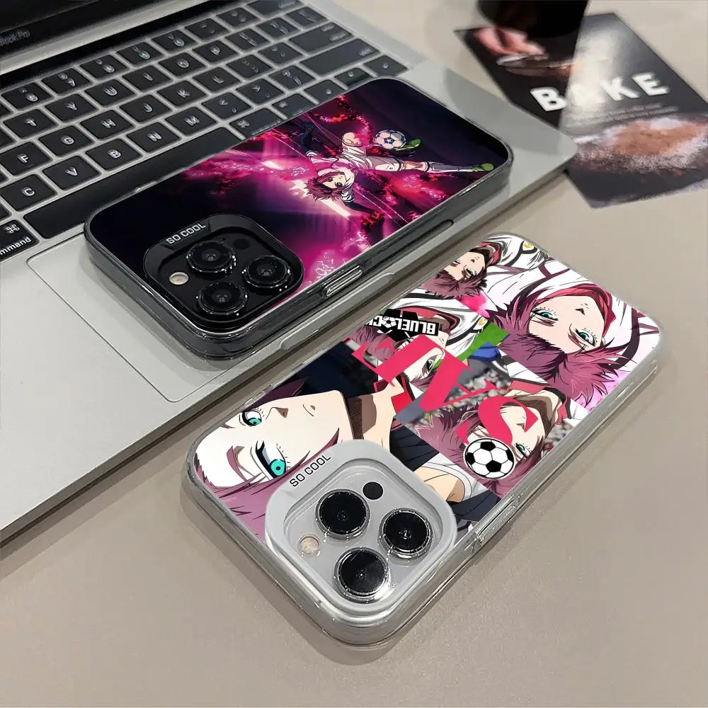 

Blue Lock Itoshi sae Translucent Mobile Phone Case for iPhone 17 16 15 14 13 12 11 X XR XS Air Pro Max Plus Colorful Cover