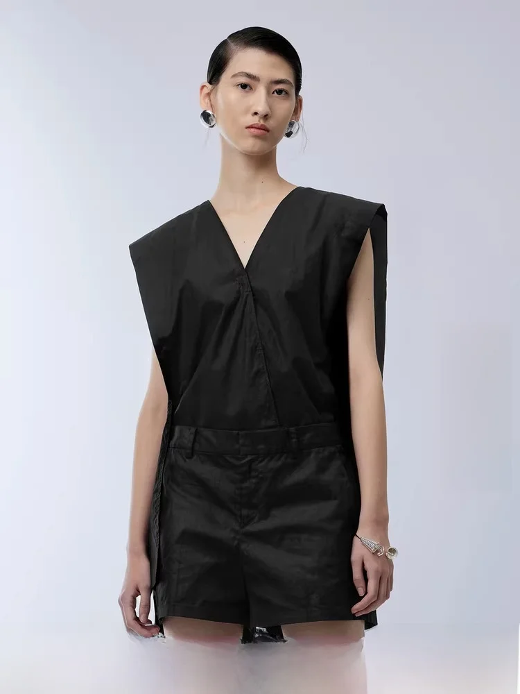 JNBY Frühling Sommer Thin ort Sve V-Ne Damen Rer mit Orts Pendelnfreundlich Bequeme Passform Lässiges Outfit