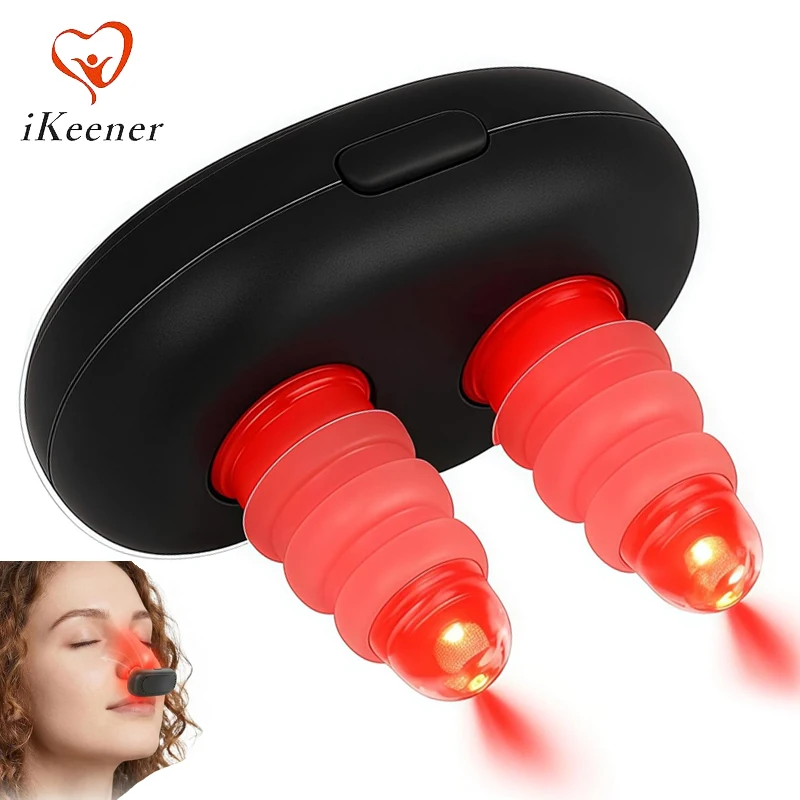 Dispositivo de Terapia Nasal con Luz Infrarroja de 630-650nm, Fototerapia Portátil USB para Aliviar la Rinitis Crónica, la Sequedad y las Molestias Nasales