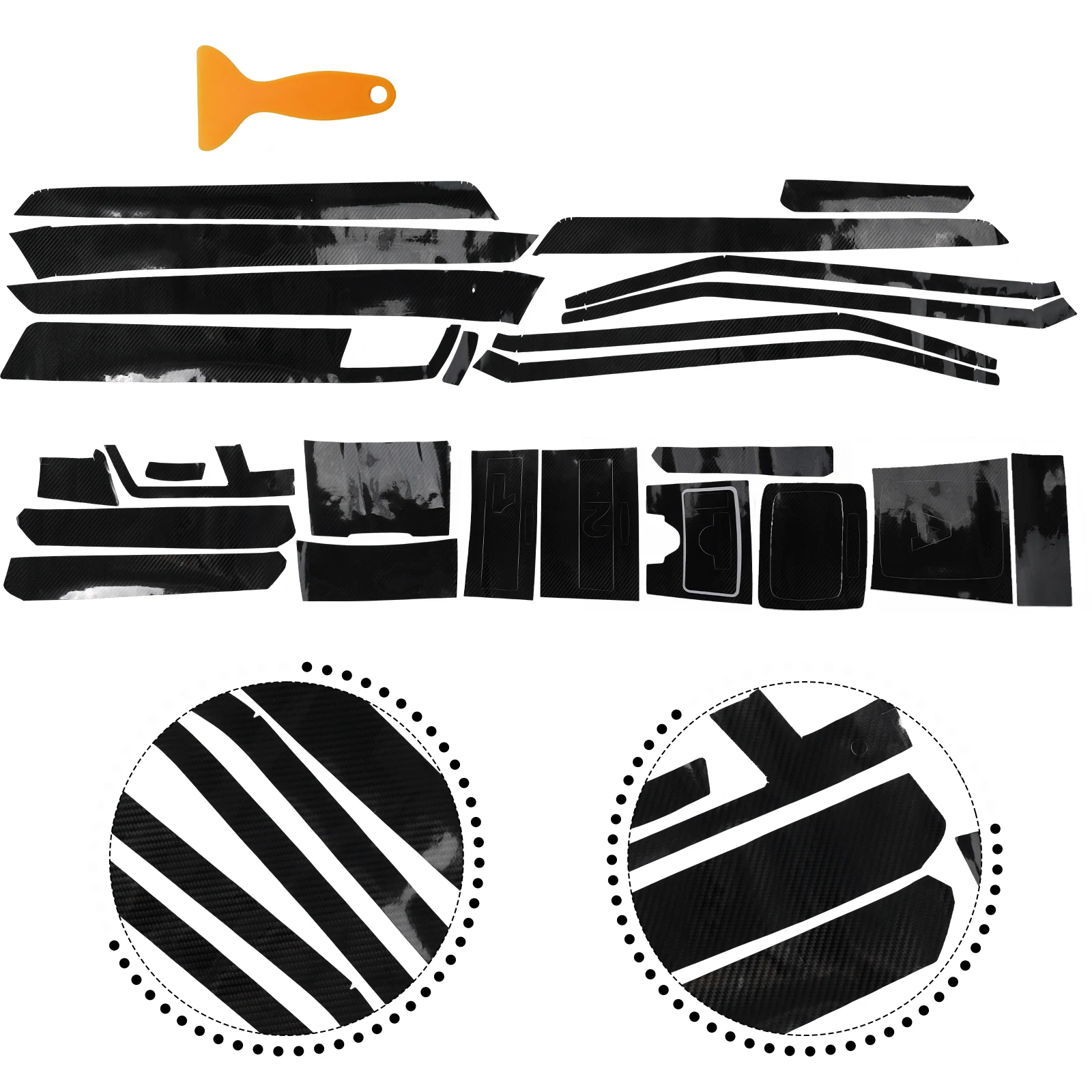 For Mercedes for benz Class for E W212 Car Interior Decals Left-hand Drive Vehicle Exterior Mouldings 1 Set Waterproof