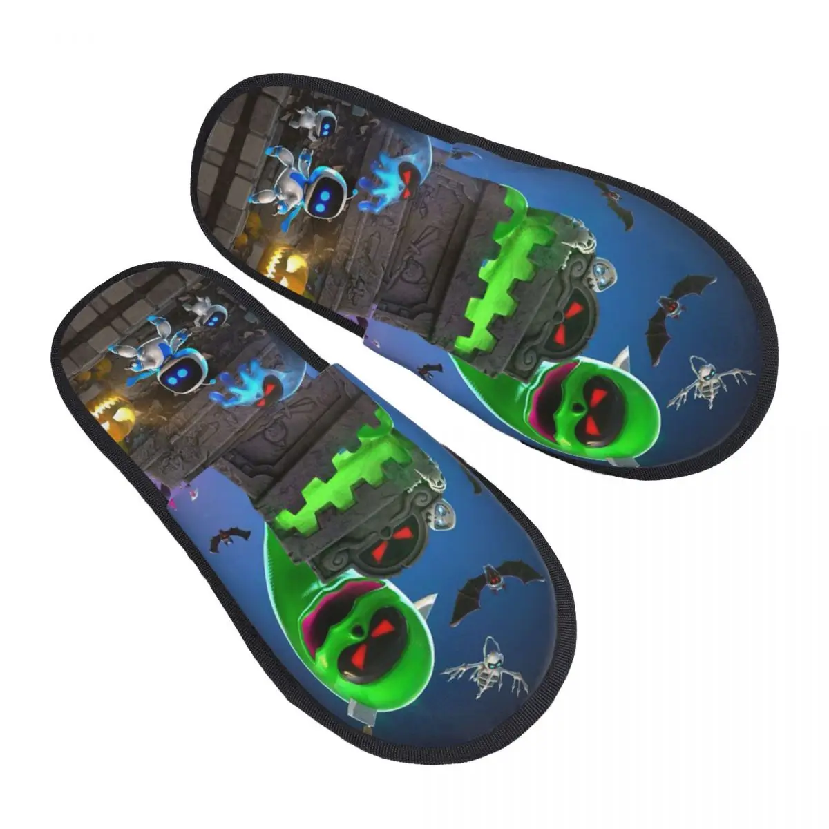 Custom A-Astro-Bots Cozy Scuff With Memory Foam Slippers Women Spa House Shoes