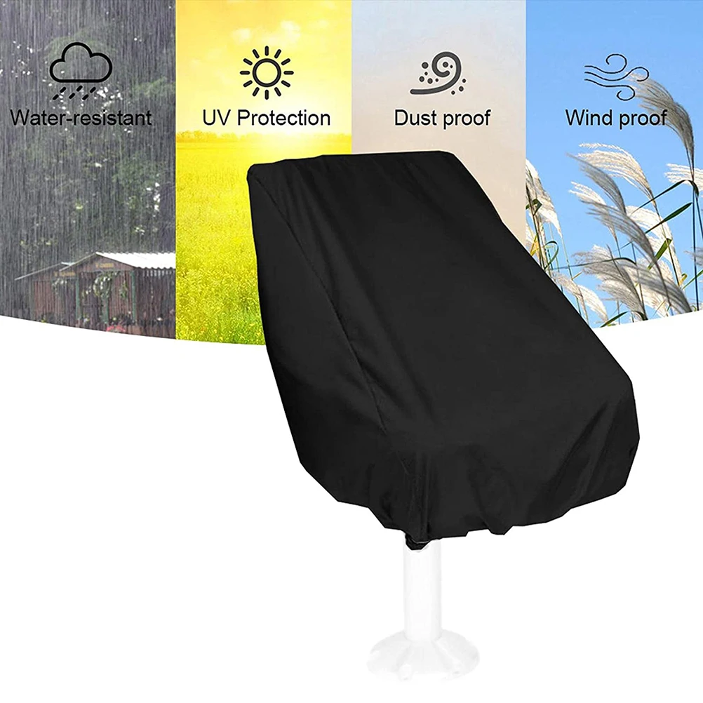 

Boat Seat Covers Waterproof Captain Chair Protector 56x61x64cm Oxford Cloth Durable Practical Easy Install Marine Accessories