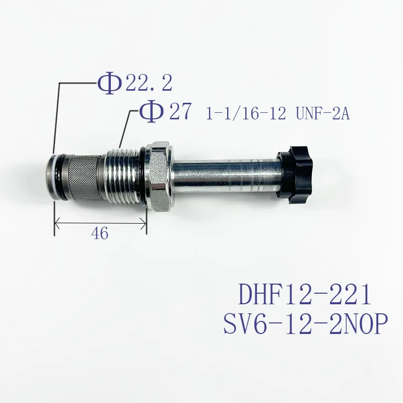 Two position two-way threaded insertion DHF12-221 SV12-21 normally open pressure maintaining electromagnetic hydraulic valve