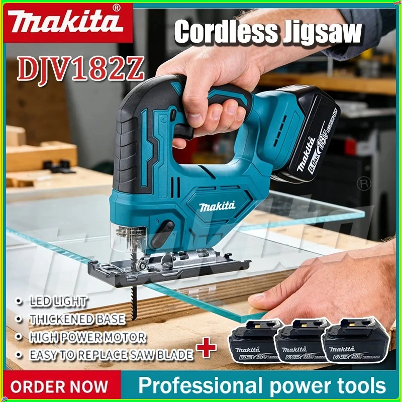 

Аккумуляторная многофункциональная электрическая пила Makita DJV182 с бесщеточным двигателем для резки древесины и проволоки