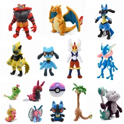 Anime Pokemon Plush Cinderace Charizard Lucario Greninja Zeraora Incineroar Soft Stuffed Doll Toy for Boy Girl Gift
