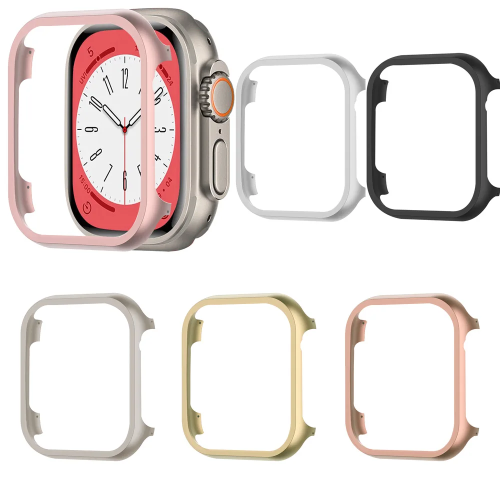 光沢のある保護ウォッチケース Apple Watch Ultra 49mmサイズ対応 メタルカバー 中空アルミニウム合金製 iWatch Ultra 49mmケース