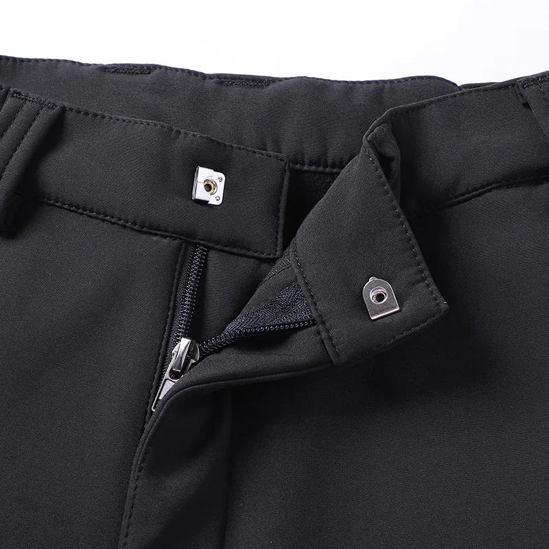 Dicke warme Fleece-Winterhose für Damen, wasserdicht, Wandern, Trekking, Camping, Skifahren, Softshell-Hose, winddichte Hose – Detail 9