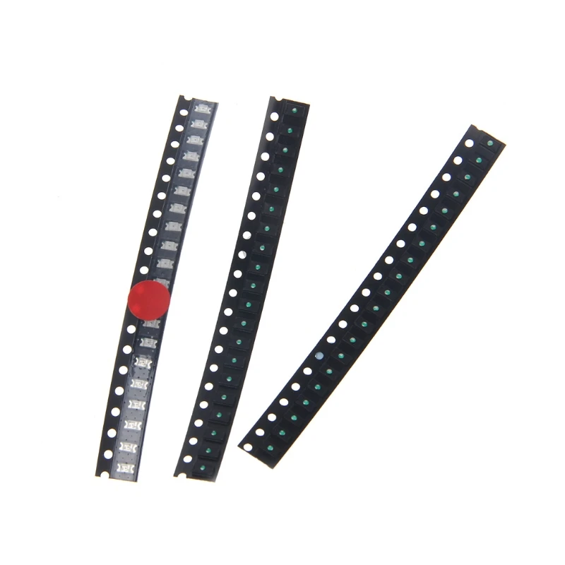 100 Pcs 5 Colors 1206 SMD LED Light Red White Green Blue Yellow Assotment Kit