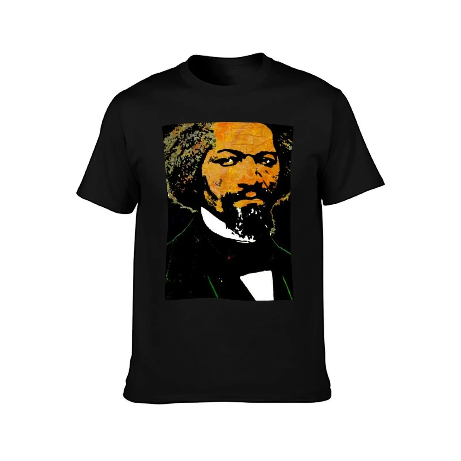 Frederick Douglass T-Shirt, Summer Casual Cotton Tee, Oversized Streetwear Tops, Vintage Graphic Print, Loose Fit Short Sleeve