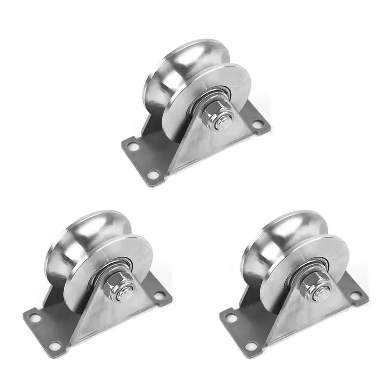 3pcs-2in-304-stainless-steel-sliding-door-wheels-u-slot-rollers-heavy-duty-pulleys-smooth-rolling-dual-bearing-plate