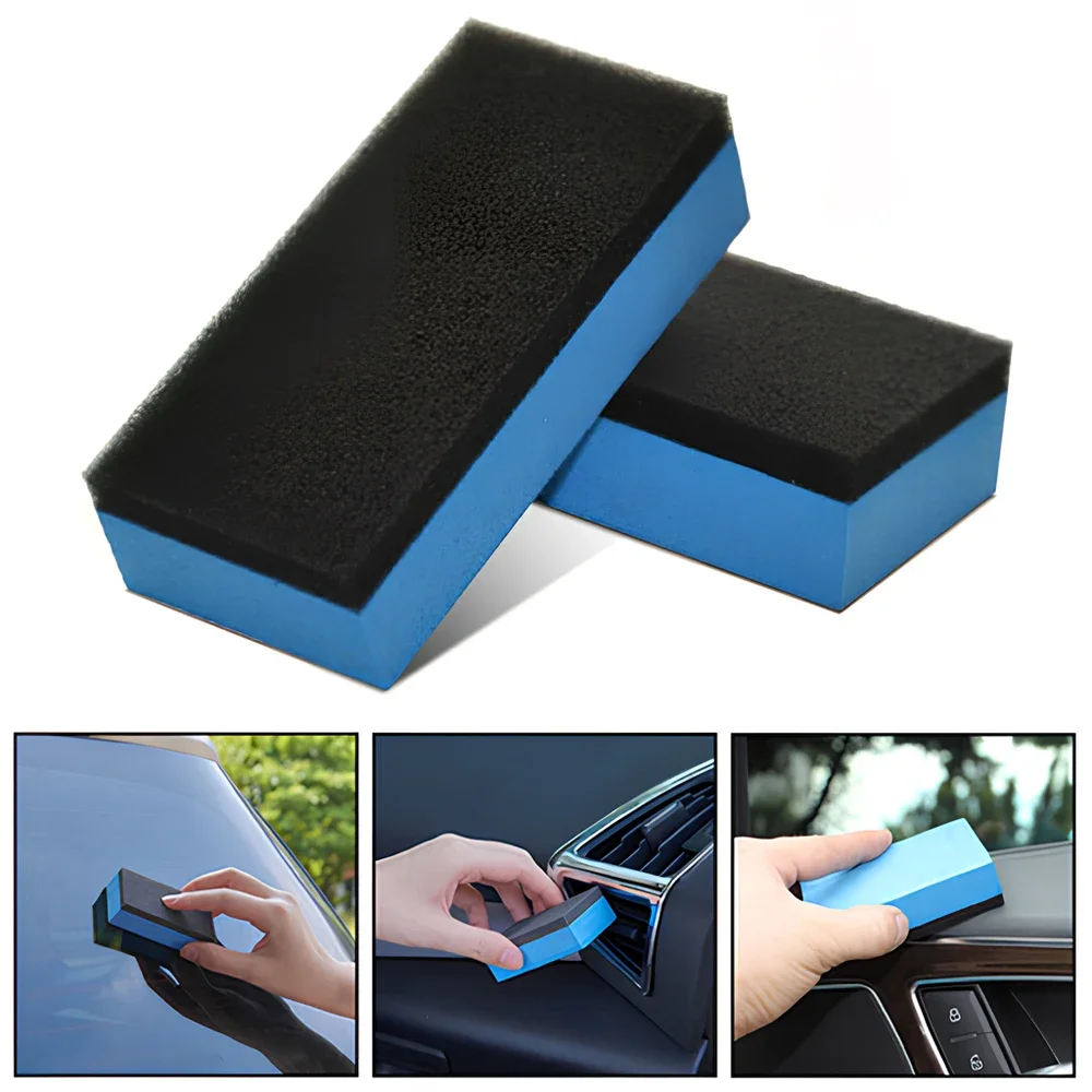 5/10Pcs Car Ceramic Coating Waxing Polishing Sponge Automobiles Glass Nano Wax Coat Applicator Pads Wipe Clean Tool Accessories