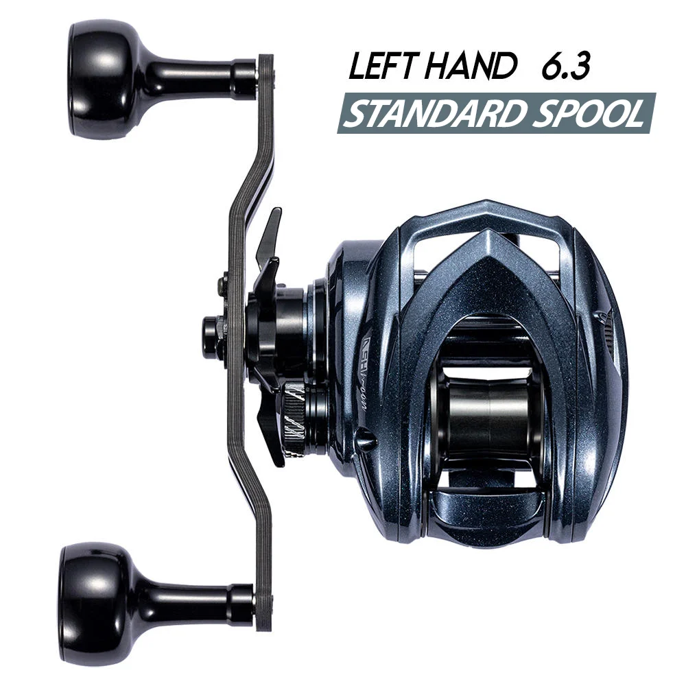 CYLIUS ASHMOON Legierungs-Baitcastingrolle, maximale Zugkraft, 6 kg, 8,1:1, hohes Übersetzungsverhältnis, langer Griff, BFS-Rolle/Allzweckrolle/Meeresangelrolle 9