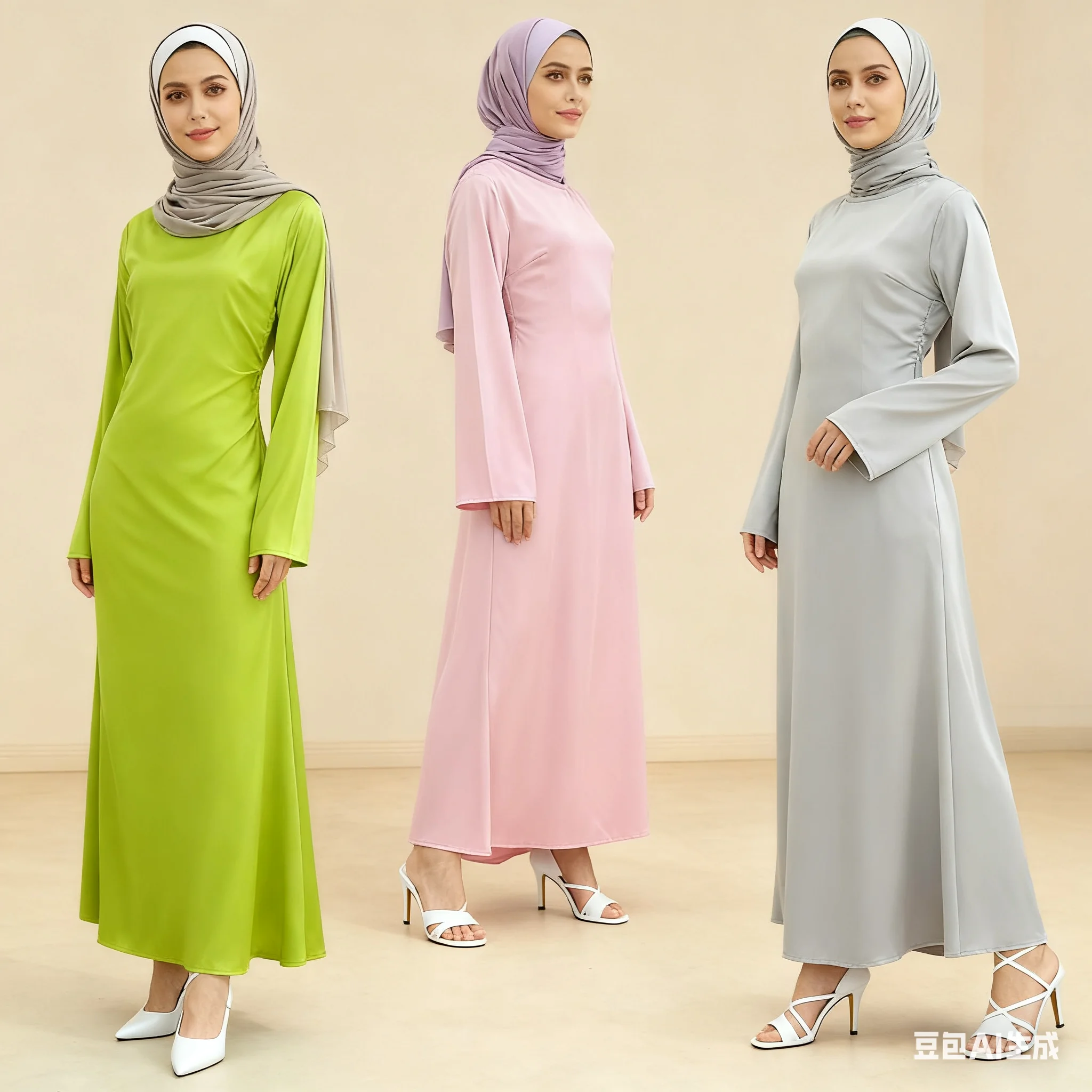 

Ид атласные абайи для женщин Дубай праздничное платье мусульманский халат турецкий кафтан Kebaya кафтан марокейн Femme Musulmane Vestidos Jalabiya