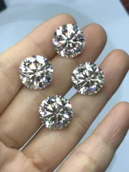 PTX 3.0-20.0MM 8Hearts 8Arrows VVS Free Girdle GRA Certificated Round Moissanite Diamond Test Positive Holycome Moissanite Stone