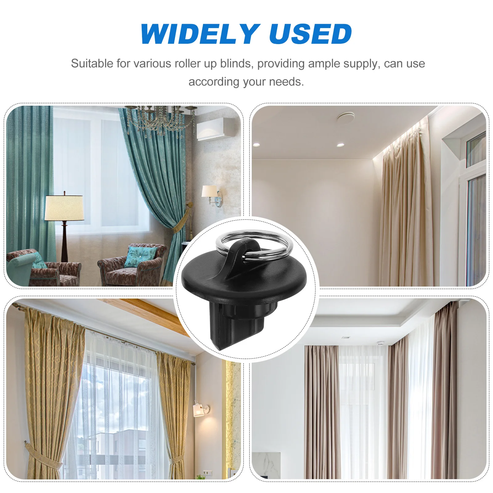 

8Pcs Roller Up Blinds Windproof Bungee Cord End Caps Buckle Stopper Strong Plastic Replacement Accessories