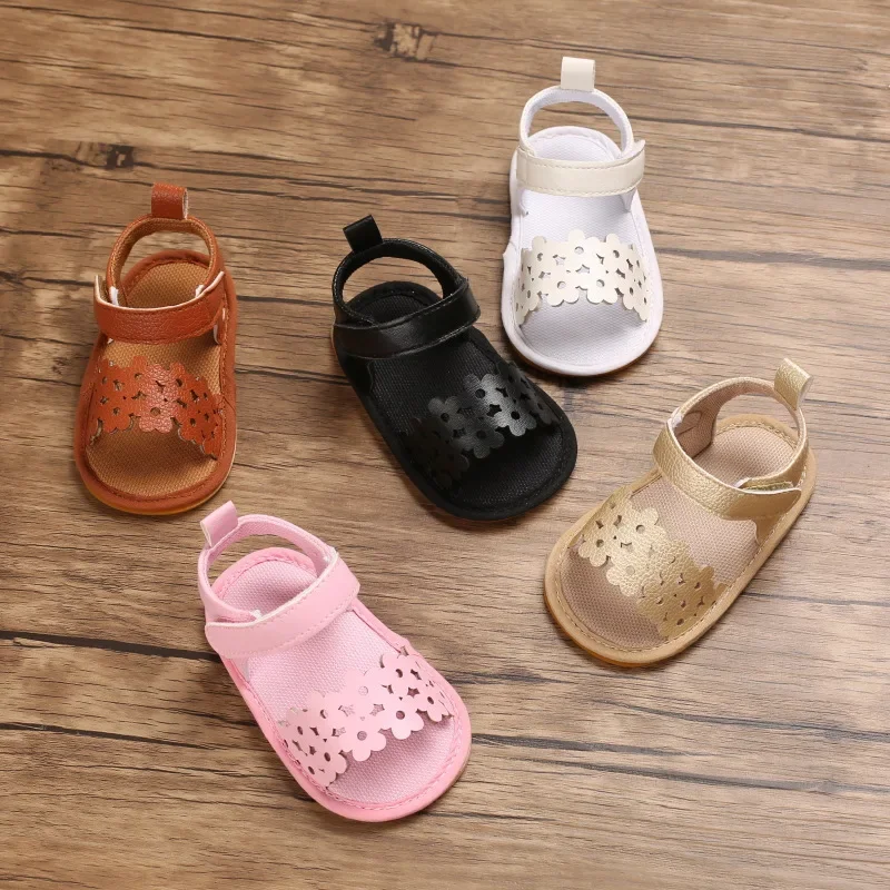 

Newborn Infant Baby Girls Summer Sandals Toddler Baby Shoes Non-slip First Walkers Breathable Princess Shoes