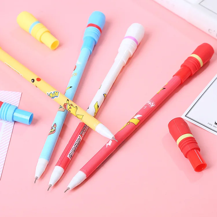 4pcs Rotary Pen Funny Rotating Pen Pressure Relief Spinning Pen 0.5mm Gel Pen Writable Kids Students Gift Office school supplies