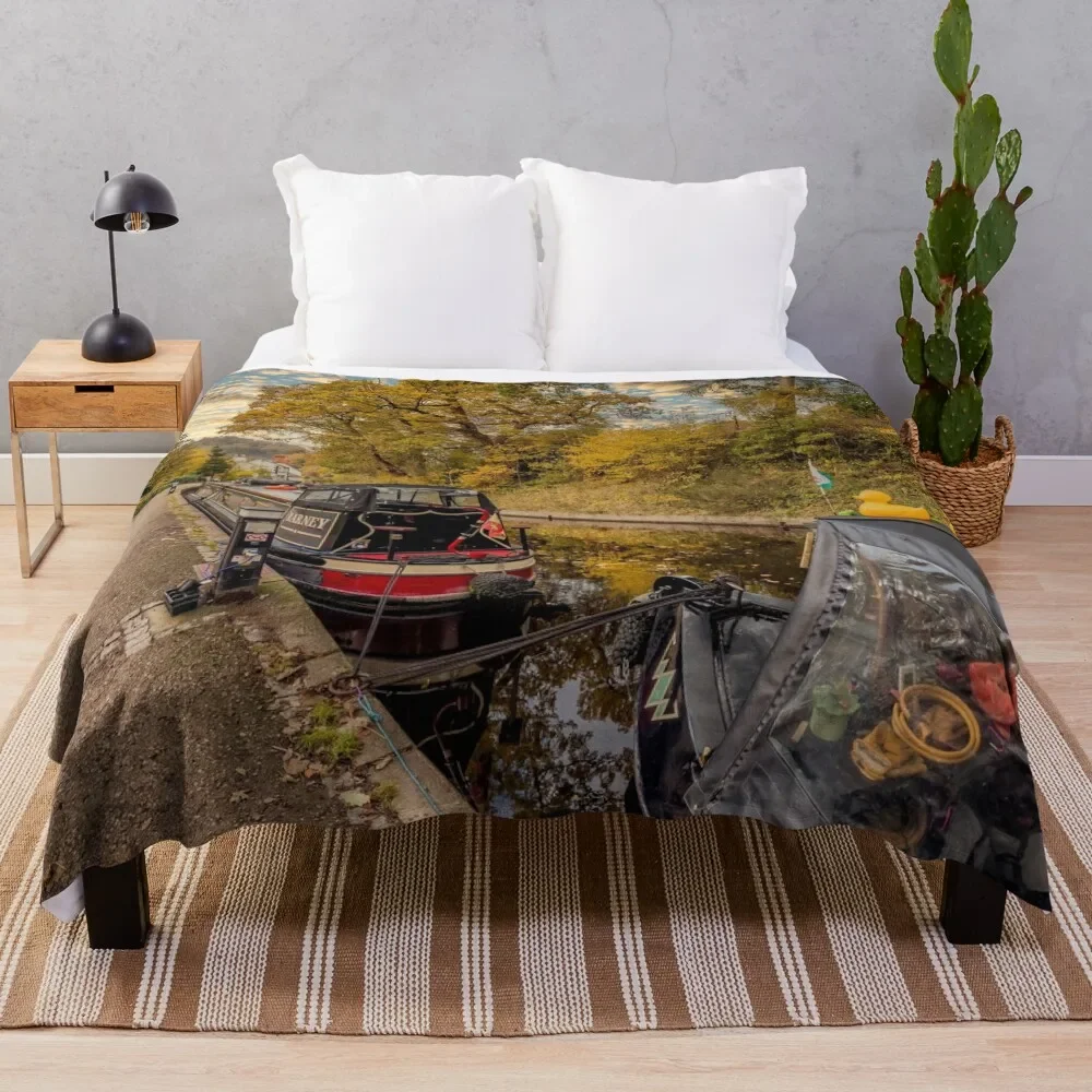 

Llangollen Canal Sunset Throw Blanket Furry Decorative Sofa Blankets