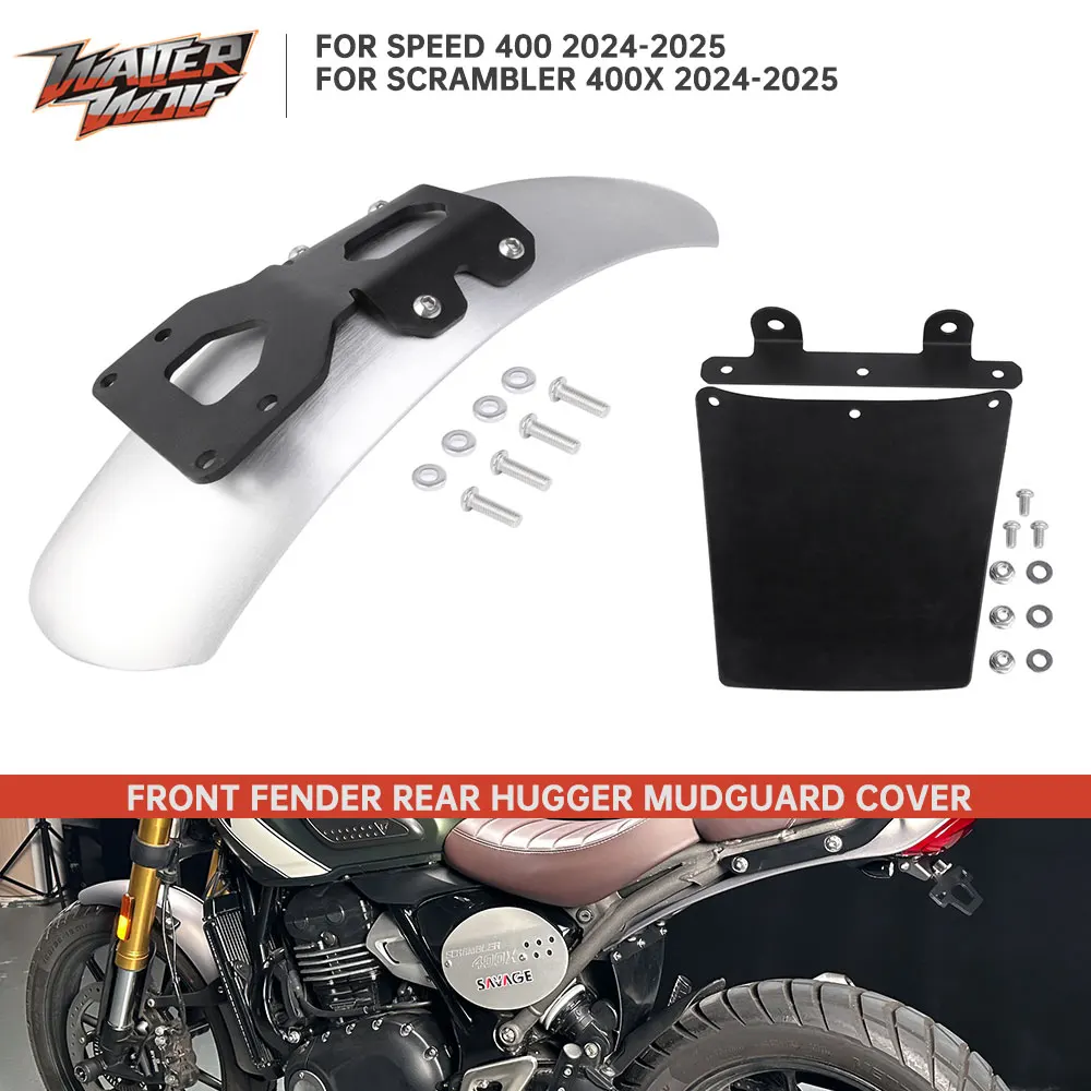 

2025 2024 для Speed 400 Scrambler 400X, аксессуары для мотоциклов, переднее и заднее крыло, брызговик, крышка крыла Scrambler 400 X