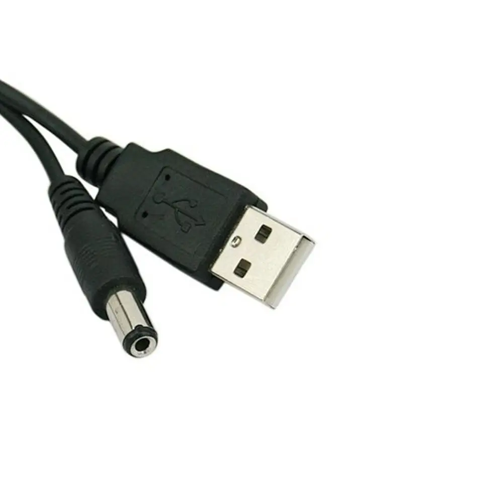 Adaptador de Cable para lámpara LED u otro equipo, conector de Cable de alimentación de barril, puerto USB a CC, color negro, 1M, 5,5X2,1mm, 5V, gran oferta