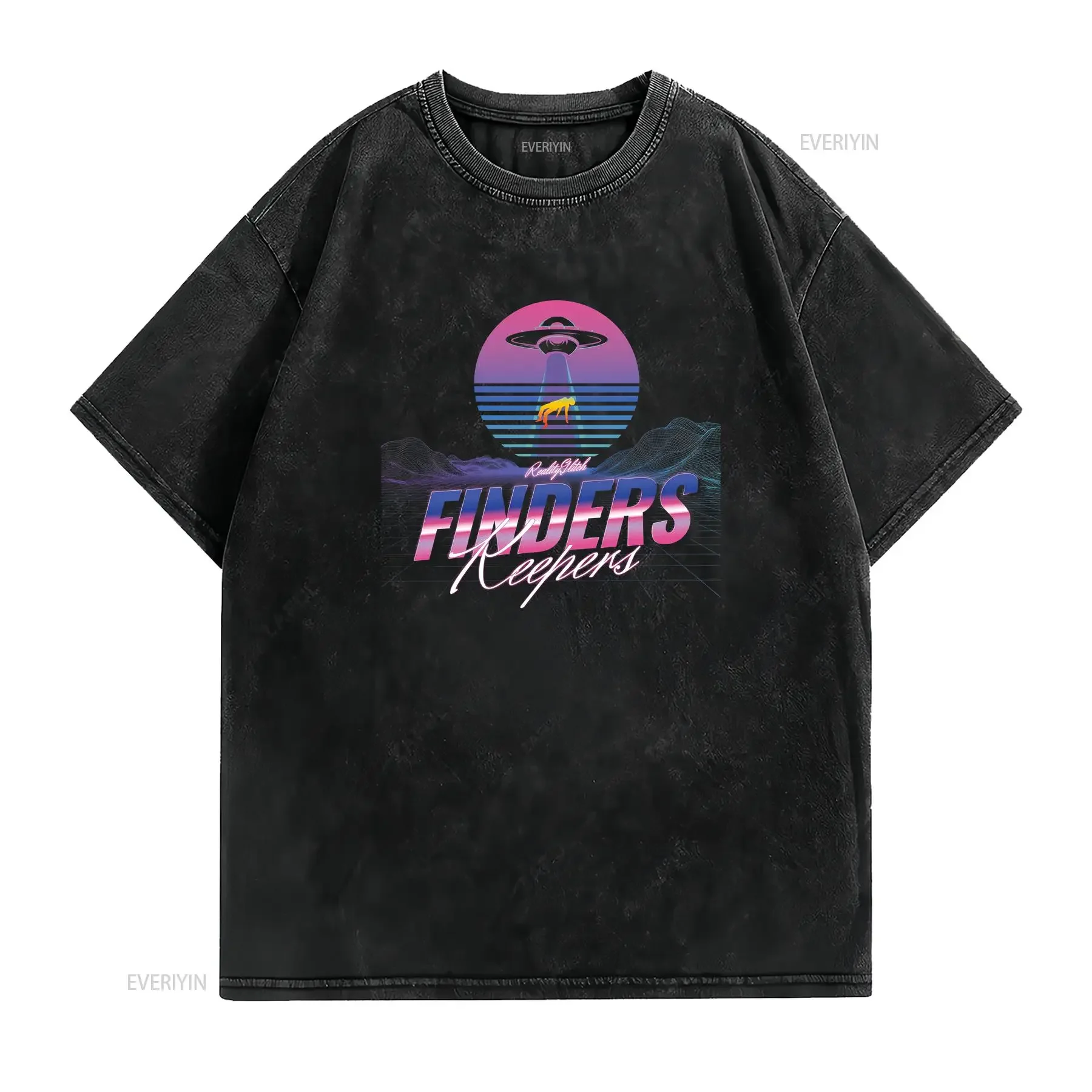 Mens UAP Abduction UFO Funny Neon Spaceship Space Aliens Galaxy T Shirt vintage Washed Unisex Slightly Comfortable Versatile
