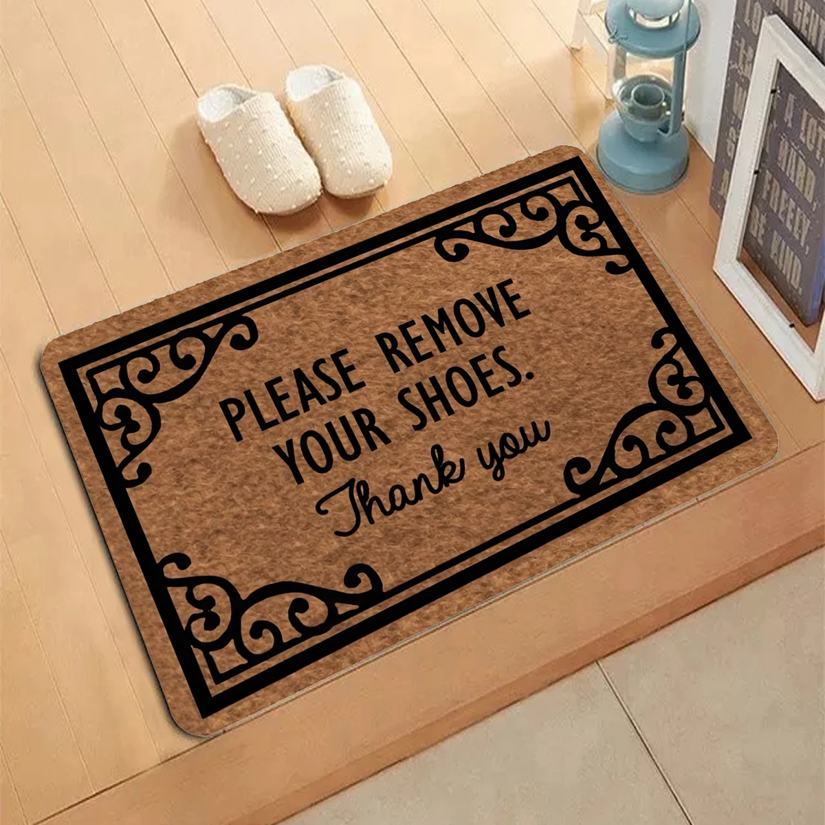 Please Remove Your Shoes Pattern Carpet Entrance Doormat Non-slip Living Room Kitchen Bedroom Decor Rug Floor Mats Home Decor