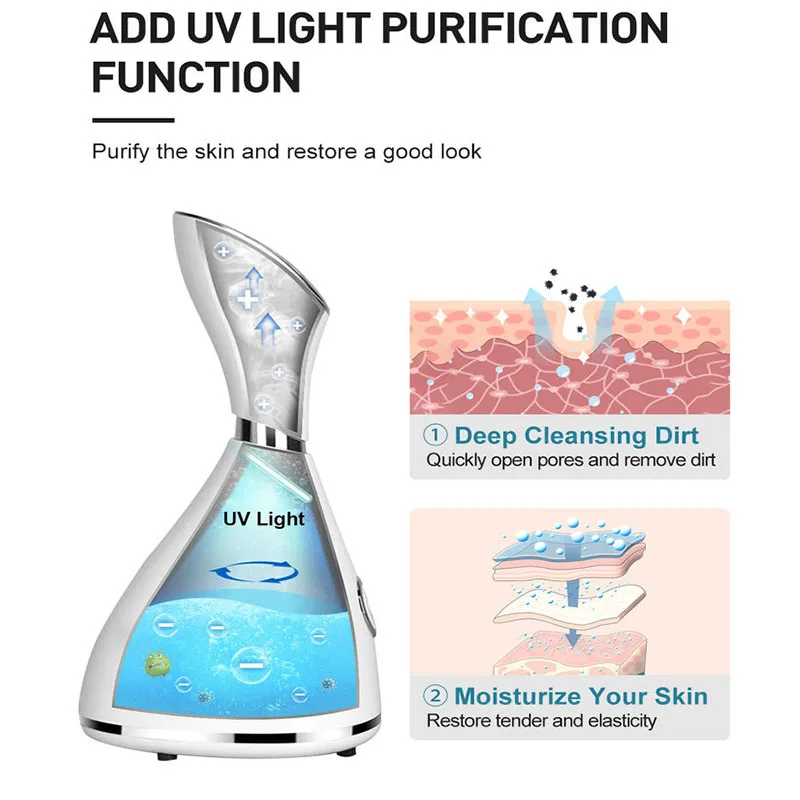 Face Steamer Machine Spa Sprayer Sauna Facial Humidifier Skin Care Facial Vaporizer Vapeur Visage Nebulizador Limpiador Digester