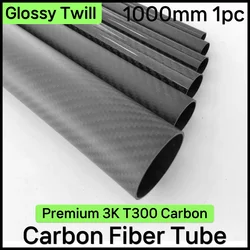 1000mm Carbon Fiber Tube for RC Airplane Parts 3K High Composite Material CNC Machining 14mm 16mm 20mm 22mm 25mm 28mm 30mm