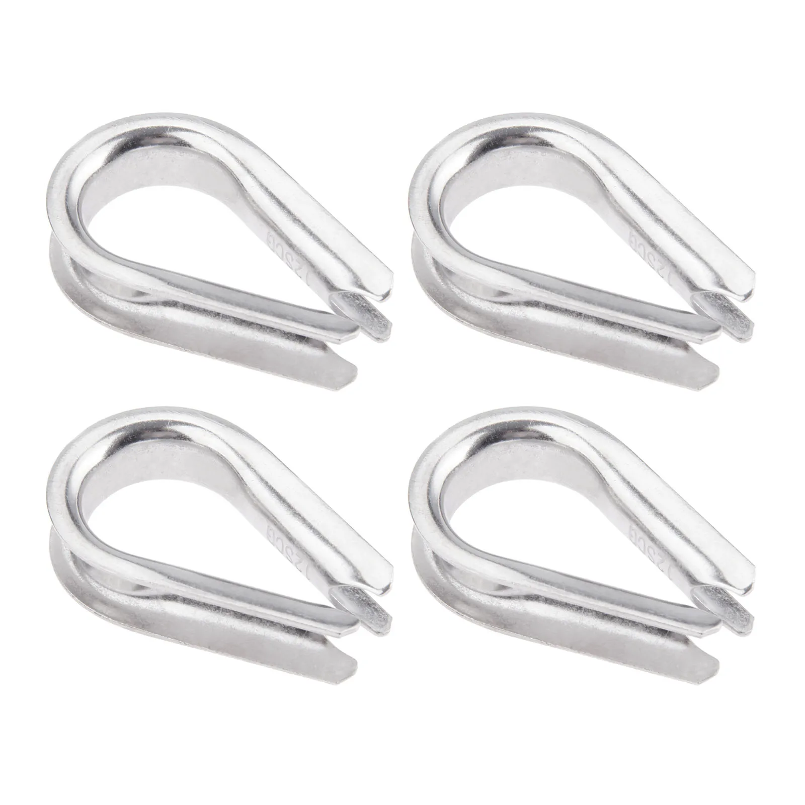 4Pcs 1/2 Inch Stainless Steel Boat Wire Rope Chain Thimbles For Boat Rigging Anchor Boat Terminating Splicing Hardware 12mm M12