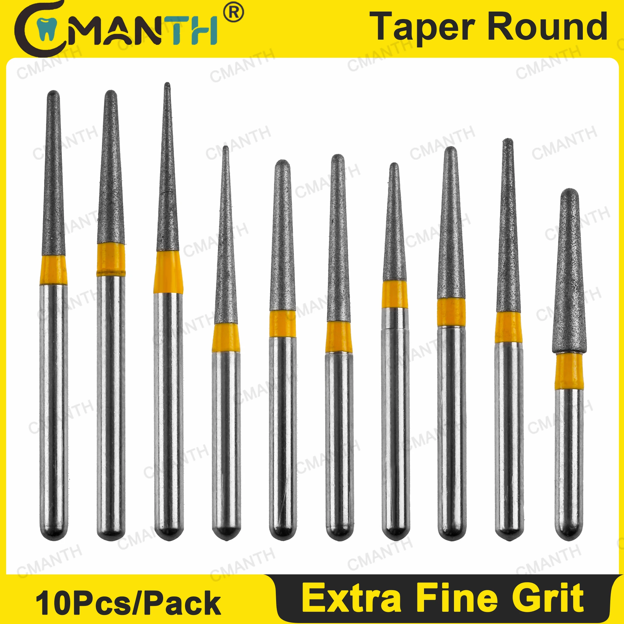 

TR Taper Round Dental Diamond Burs Strawberries Drills FG Dia 1.6mm Extra Fine Grit Dentistry Burs for High Speed Handpiece