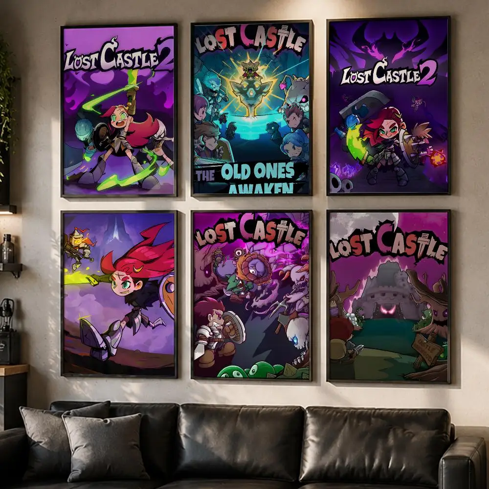 Ultimate Game Lost Castle Poster No Glue Residue Self-Adhesive Art Poster Wall Decor for Bedroom Living Room