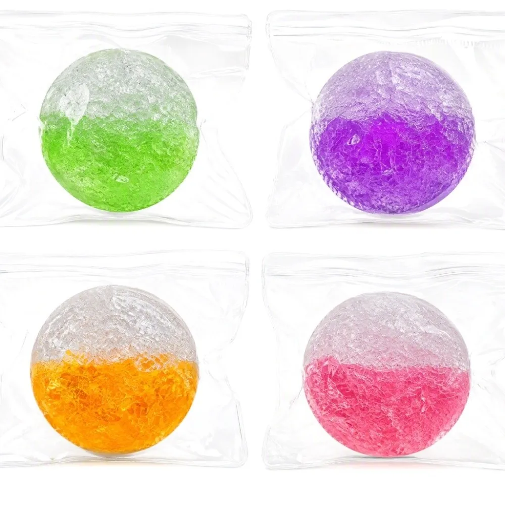 New Super Soft Squeezable Balls Textured Memory Gel Sensory Fidget Moldable Crunchy Stress Relief Toy Calming