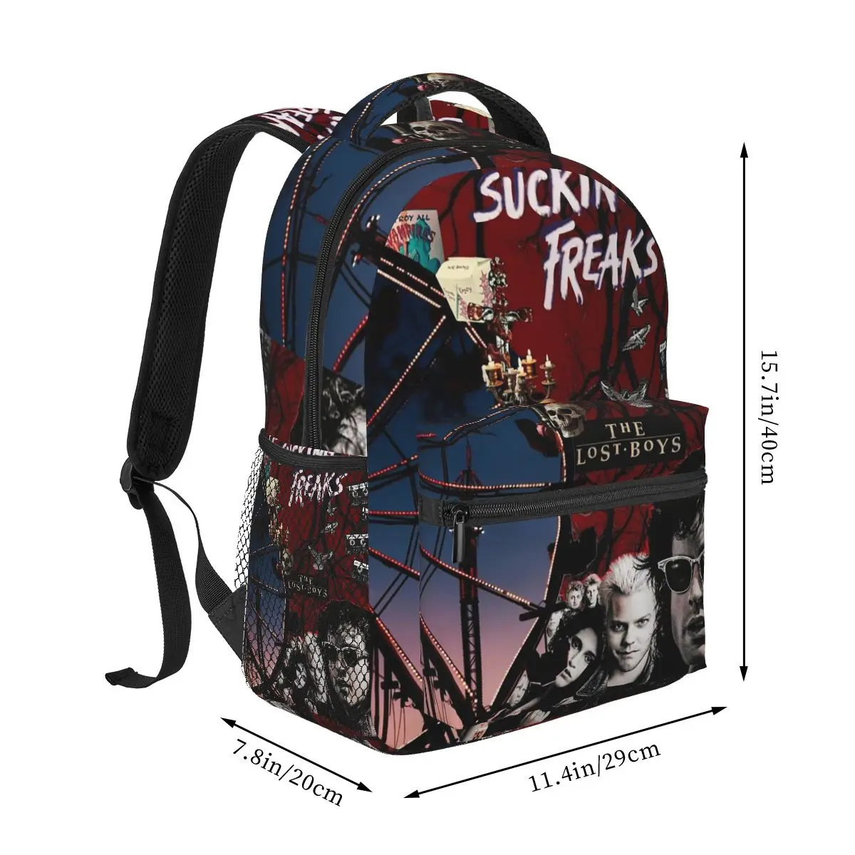 Vintage The Lost Boys Vampire Horror Movie Backpack Student Boys Girls BookBag School Bag Computer Shoulder Bags for Men Women